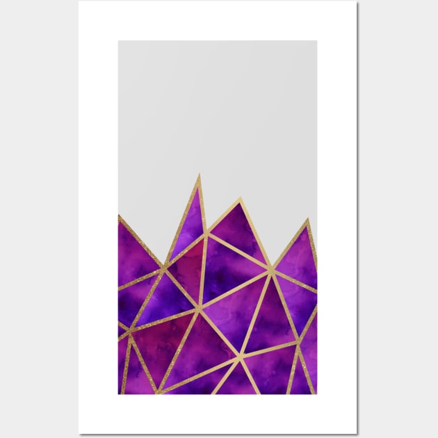 Galaxy & Gold Geometric Wall Art by tanyadraws